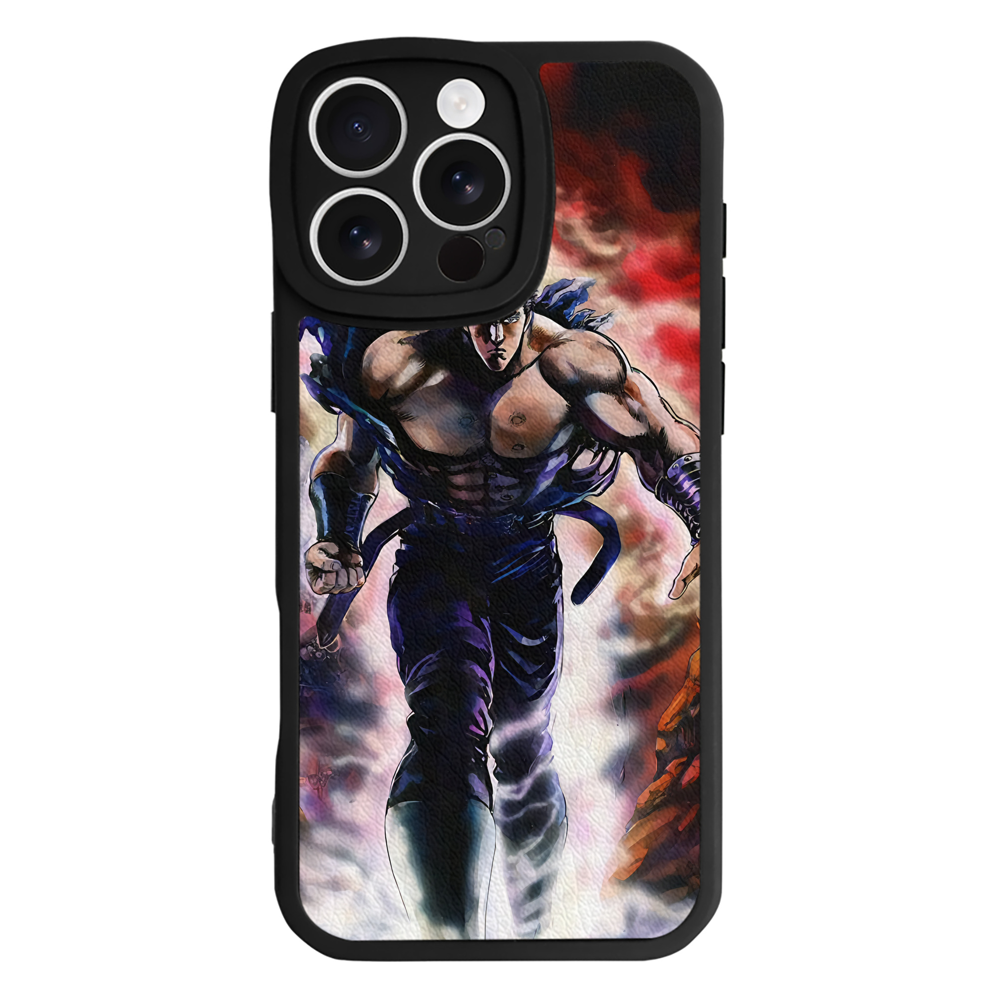 （画像用） 北斗の拳 Fist of the North Star 【iPhone 16シリーズ対応】シリコンスマホケース（レザー調） 材質：シリコン
